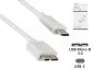 Preview: DINIC Kabel USB 3.2 Typ C St./USB 3.0 micro B St., weiß, 1m